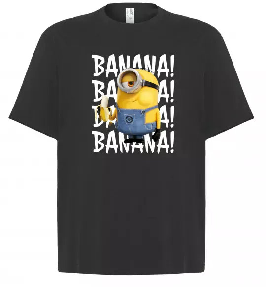 Футболка Оверсайз Міньйон Banana Черный фото