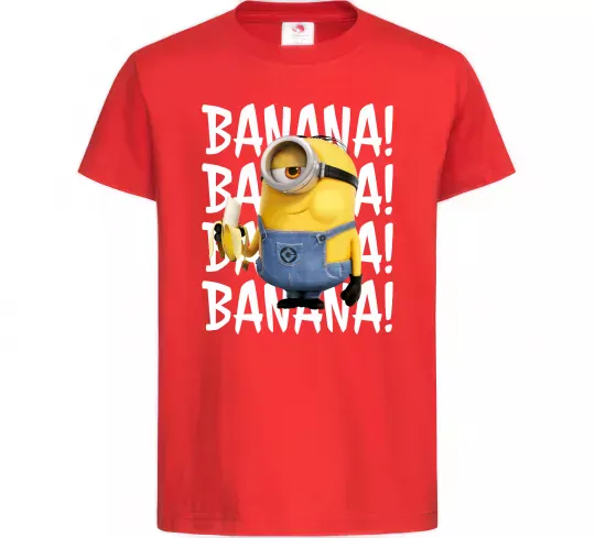 Дитяча футболка Міньйон Banana Червоний фото