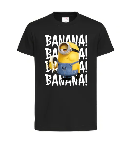 Детская футболка Міньйон Banana Черный фото