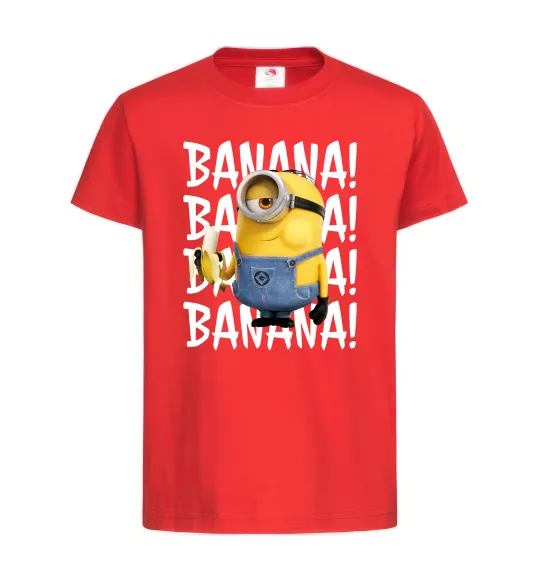 Детская футболка Міньйон Banana Красный фото