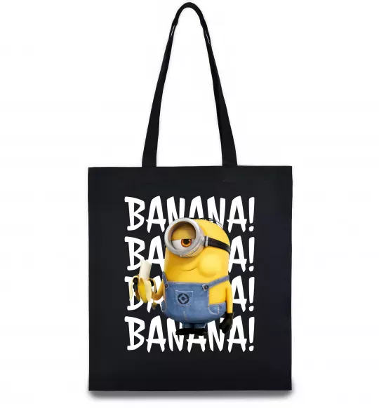 Еко-сумка Міньйон Banana Чорний фото