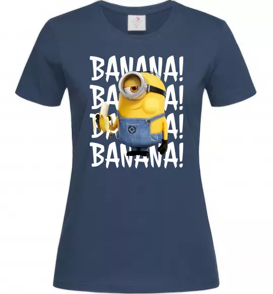 Женская футболка Міньйон Banana Темно-синий фото