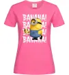 Женская футболка Міньйон Banana Ярко-розовый фото