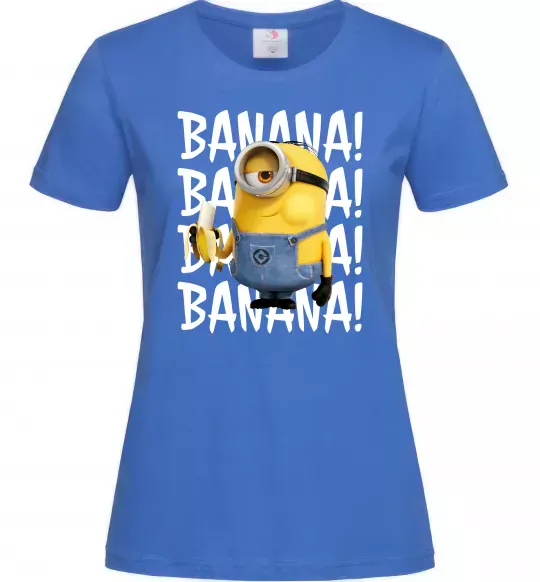Женская футболка Міньйон Banana Ярко-синий фото