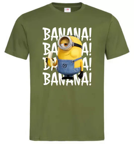 Чоловіча футболка Міньйон Banana Оливковий фото