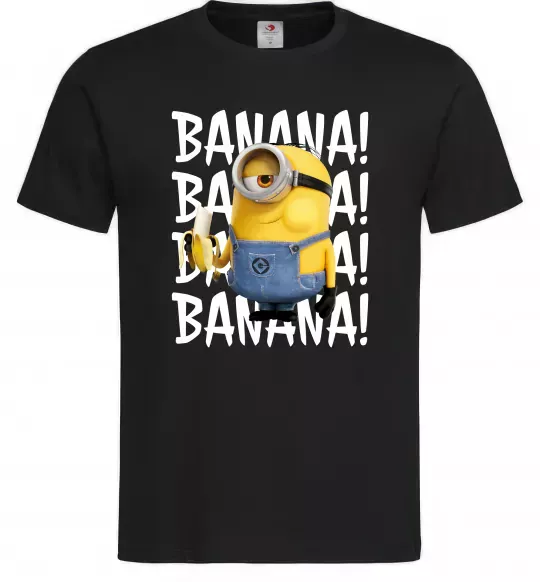 Чоловіча футболка Міньйон Banana Чорний фото