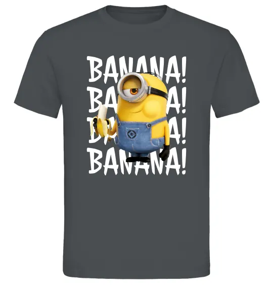 Чоловіча футболка Міньйон Banana Графіт фото