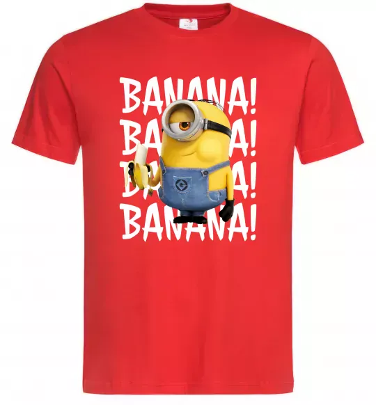 Чоловіча футболка Міньйон Banana Червоний фото