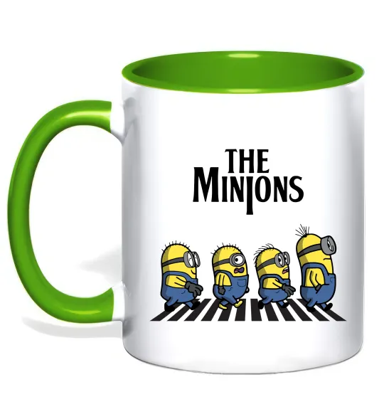 Чашка с цветной ручкой The Minions Лаймовый фото