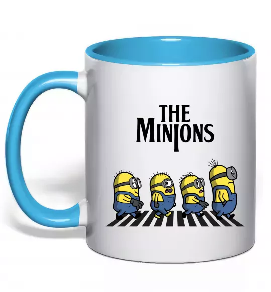 Чашка с цветной ручкой The Minions Голубой фото
