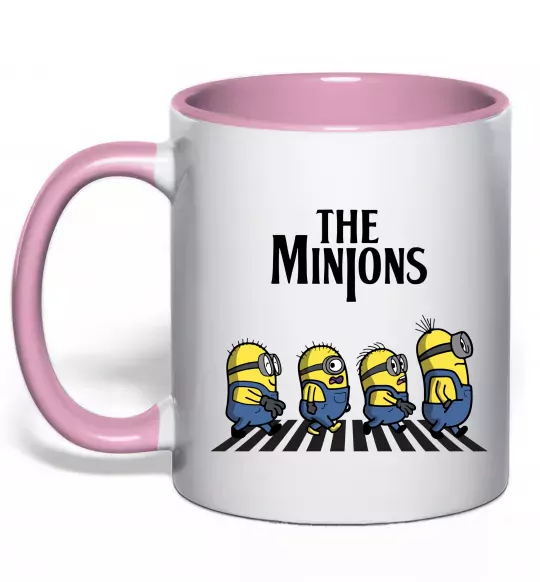 Чашка с цветной ручкой The Minions Нежно розовый фото