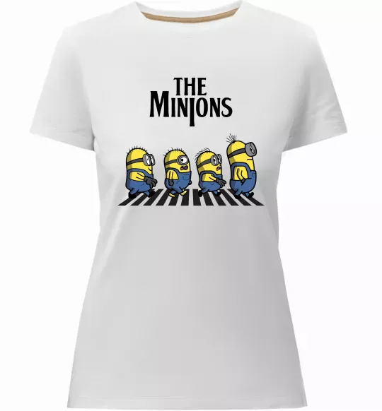 Женская премиум футболка The Minions Белый фото