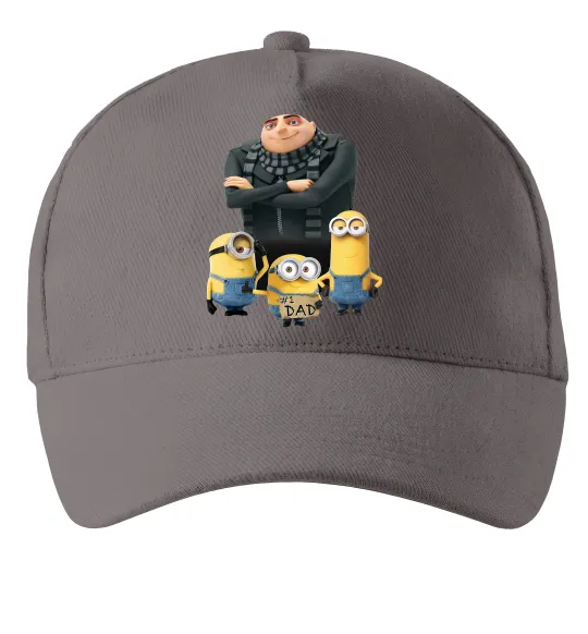 Кепка Dad №1 Minions Серый фото