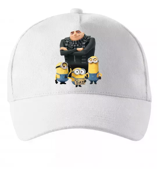 Кепка Dad №1 Minions Білий фото