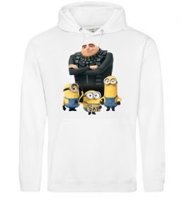 Мужская толстовка (худи) Dad №1 Minions