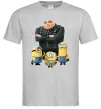 Мужская футболка Dad №1 Minions Серый Мужская футболка Dad №1 Minions Серый фото