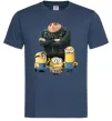 Мужская футболка Dad №1 Minions Темно-синий Мужская футболка Dad №1 Minions Темно-синий фото