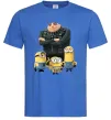Мужская футболка Dad №1 Minions Ярко-синий Мужская футболка Dad №1 Minions Ярко-синий фото