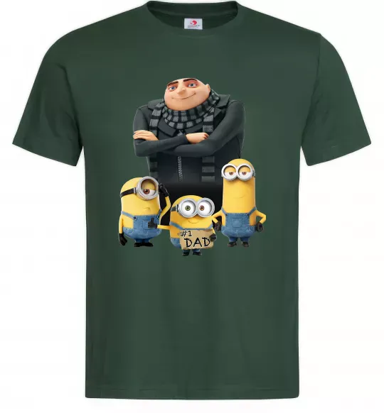 Мужская футболка Dad №1 Minions Темно-зеленый фото