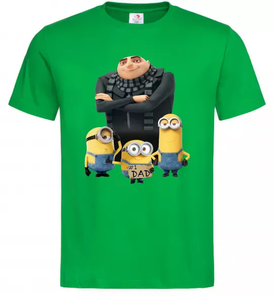 Мужская футболка Dad №1 Minions Зеленый фото