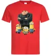 Мужская футболка Dad №1 Minions Красный Мужская футболка Dad №1 Minions Красный фото