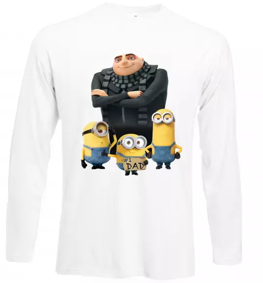 Лонгслів Dad №1 Minions Білий фото