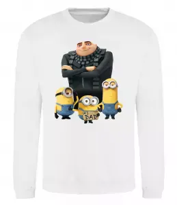 Світшот Dad №1 Minions Білий фото
