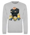Світшот Dad №1 Minions Сірий меланж фото