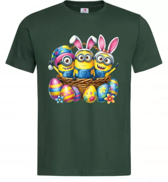 Мужская футболка Великодні міньйони Темно-зеленый фото