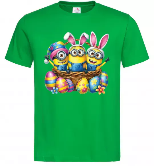 Мужская футболка Великодні міньйони Зеленый фото