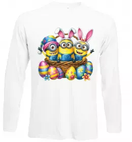 Лонгслив Великодні міньйони Белый фото