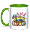 Чашка с цветной ручкой Великодні міньйони Зеленый Чашка с цветной ручкой Великодні міньйони Зеленый фото