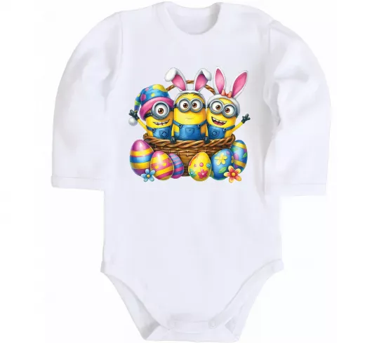 Детский боди Великодні міньйони Белый фото