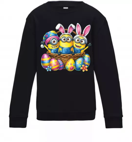 Детский Свитшот Великодні міньйони Черный фото