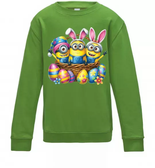 Детский Свитшот Великодні міньйони Лаймовый фото