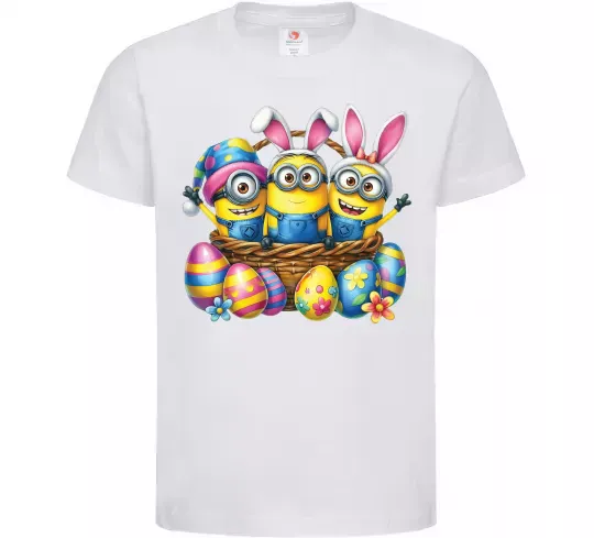 Детская футболка Великодні міньйони Белый фото