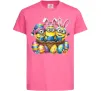 Детская футболка Великодні міньйони Ярко-розовый фото