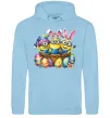 Чоловіча толстовка (худі) Великодні міньйони Блакитний фото