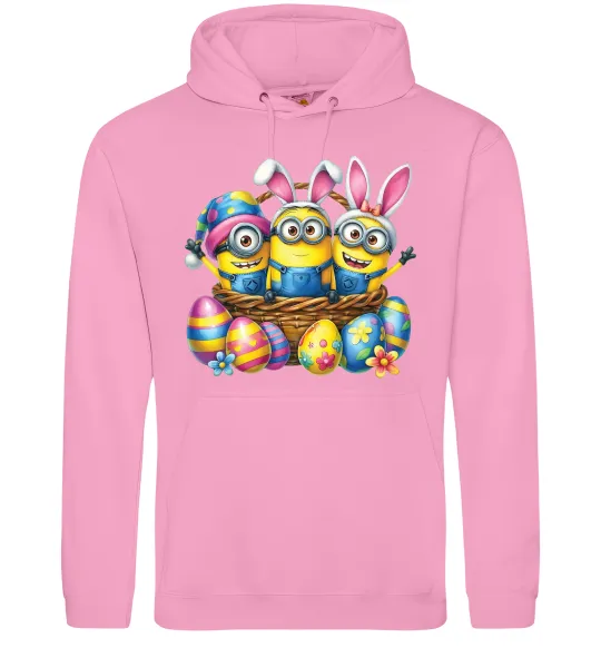 Женская толстовка (худи) Великодні міньйони Розовый фото
