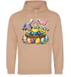 Женская толстовка (худи) Великодні міньйони Песочный фото