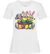 Жіноча футболка Великодні міньйони Білий фото