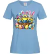 Жіноча футболка Великодні міньйони Блакитний фото
