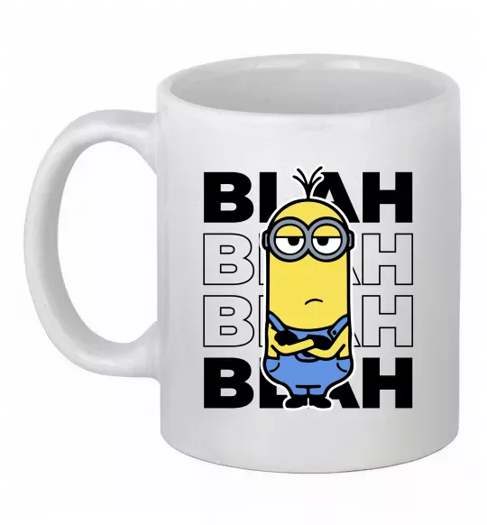 Чашка керамическая Minion blah blah Белый фото