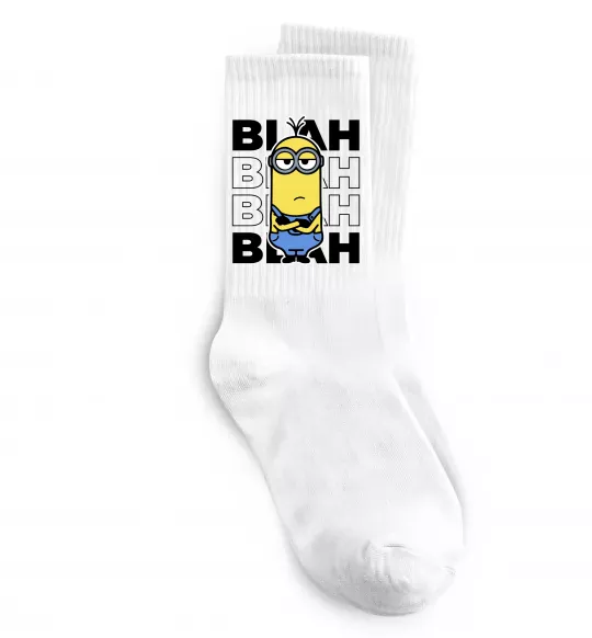 Шкарпетки Minion blah blah Білий фото