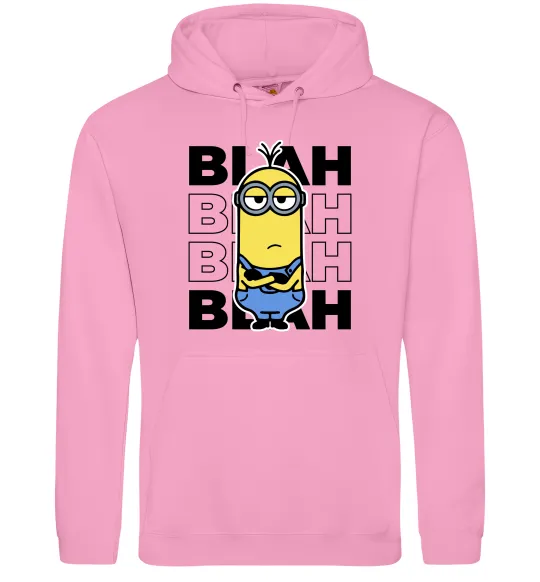 Мужская толстовка (худи) Minion blah blah Розовый фото