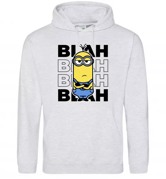 Жіноча толстовка (худі) Minion blah blah Сірий меланж фото