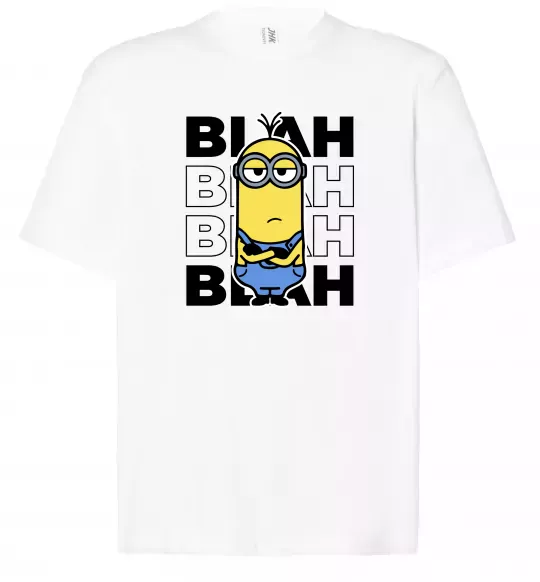 Футболка Оверсайз Minion blah blah Білий фото
