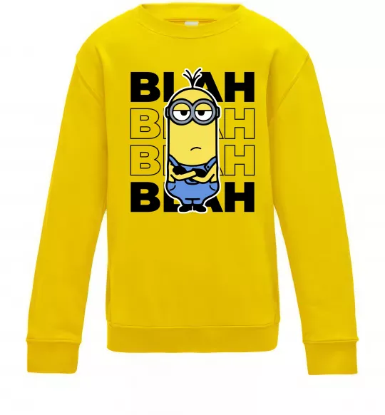 Дитячий світшот Minion blah blah Сонячно жовтий фото