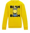 Дитячий світшот Minion blah blah Сонячно жовтий фото