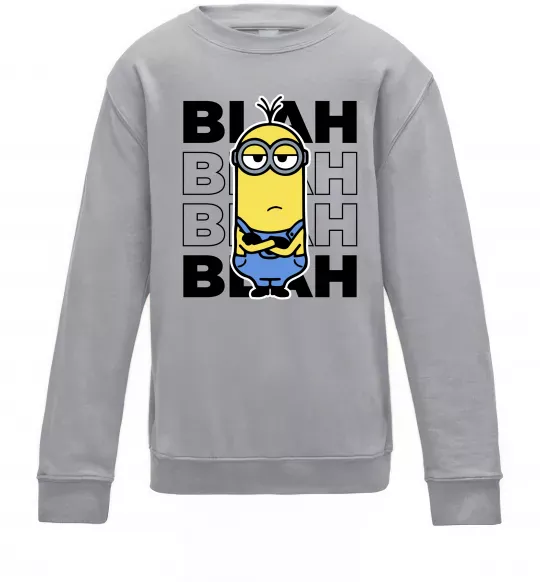 Дитячий світшот Minion blah blah Сірий меланж фото